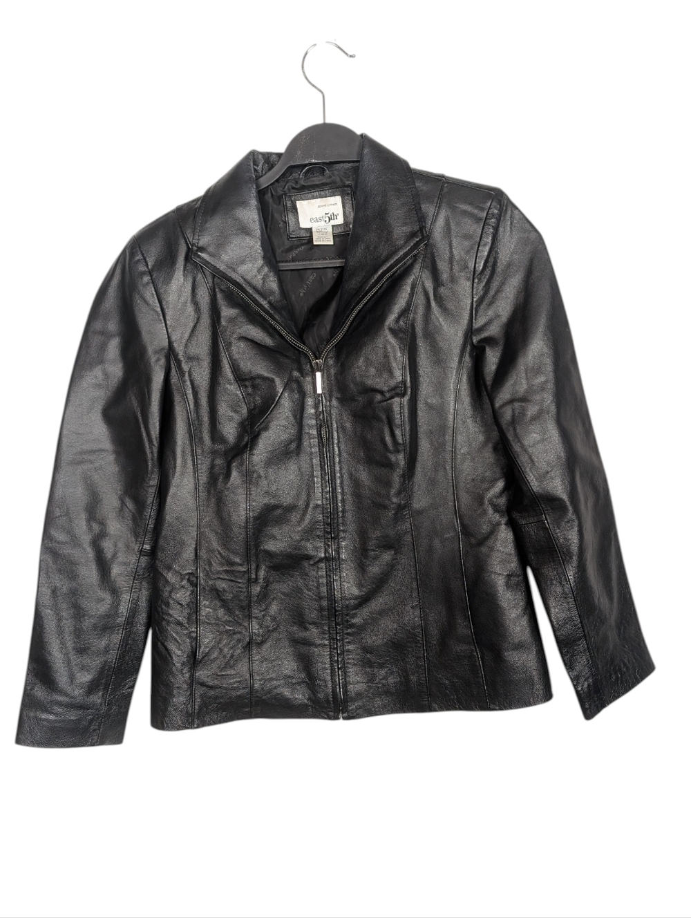 Vintage 100% Leather Biker Emo Grunge Edgy Goth‎ Jacket Size Petite Small